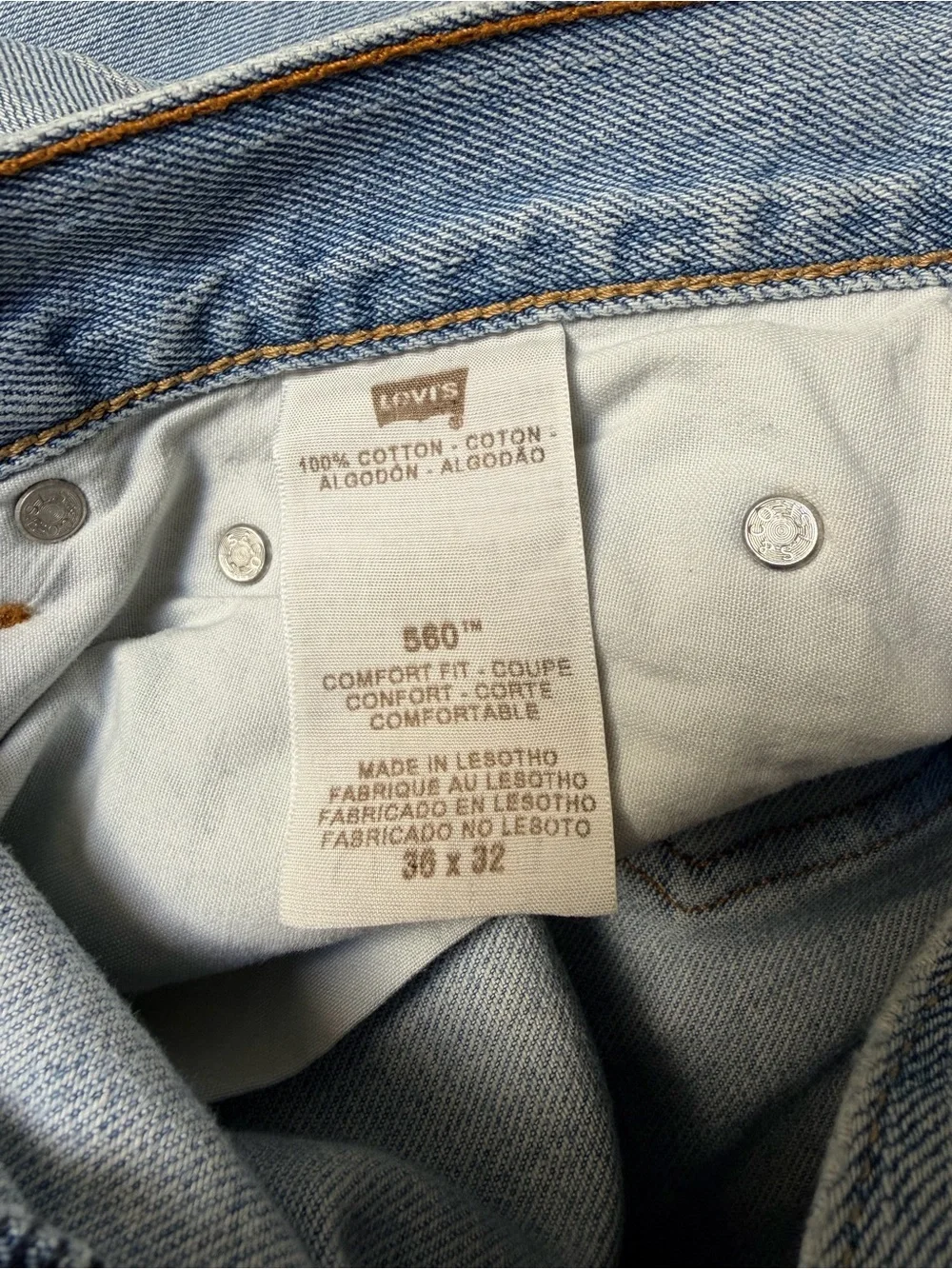 Levi's 560 Light Blue Relaxed Men's Jeans 36x32